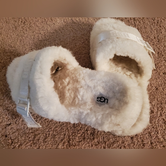 UGG FLUFFITA SLIDE SHEARLING PLATFORM SANDALS SHOE 8 - Picture 13 of 13